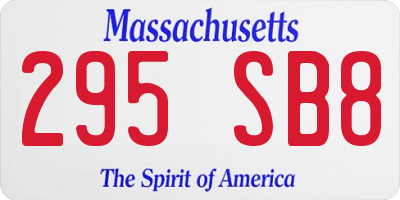 MA license plate 295SB8