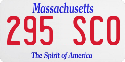 MA license plate 295SC0