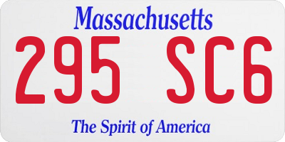 MA license plate 295SC6