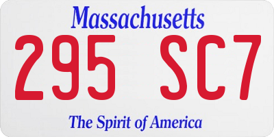 MA license plate 295SC7