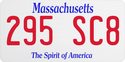 MA license plate 295SC8
