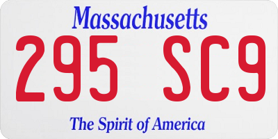 MA license plate 295SC9