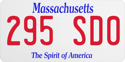 MA license plate 295SD0