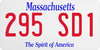 MA license plate 295SD1