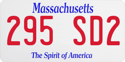 MA license plate 295SD2