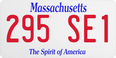 MA license plate 295SE1
