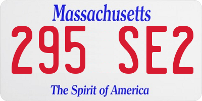 MA license plate 295SE2
