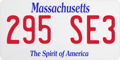 MA license plate 295SE3