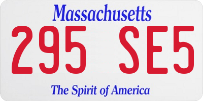 MA license plate 295SE5