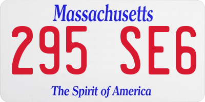 MA license plate 295SE6