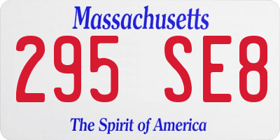 MA license plate 295SE8