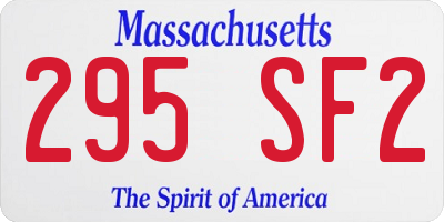MA license plate 295SF2