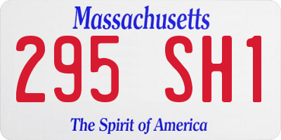 MA license plate 295SH1