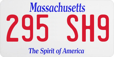 MA license plate 295SH9