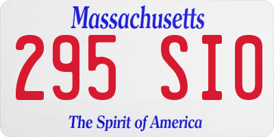MA license plate 295SI0