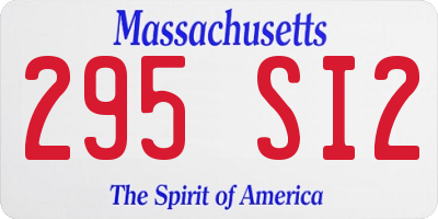 MA license plate 295SI2