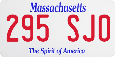 MA license plate 295SJ0