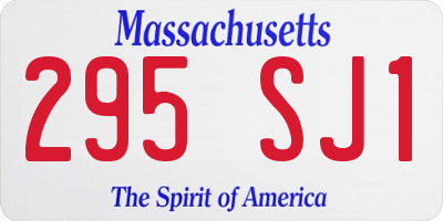 MA license plate 295SJ1