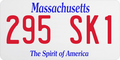 MA license plate 295SK1