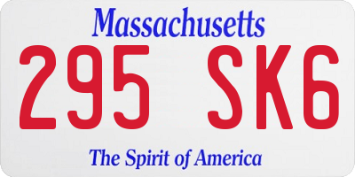MA license plate 295SK6