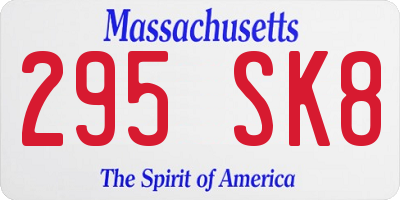 MA license plate 295SK8