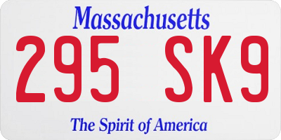 MA license plate 295SK9