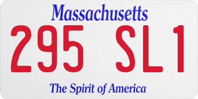 MA license plate 295SL1