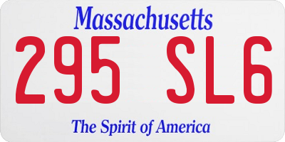 MA license plate 295SL6