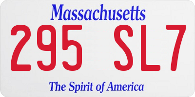 MA license plate 295SL7