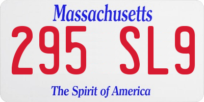 MA license plate 295SL9