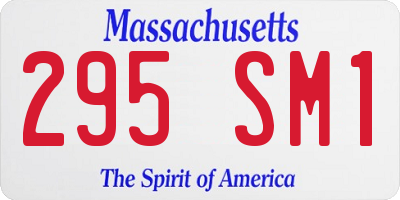 MA license plate 295SM1