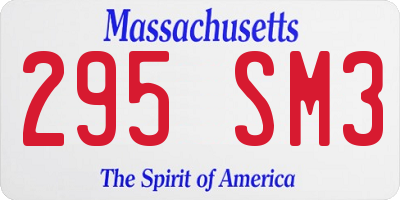 MA license plate 295SM3