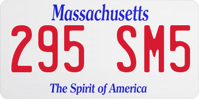 MA license plate 295SM5