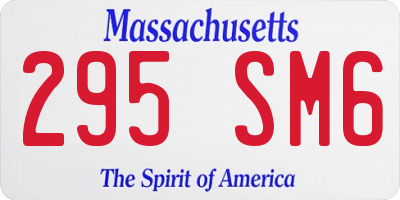 MA license plate 295SM6