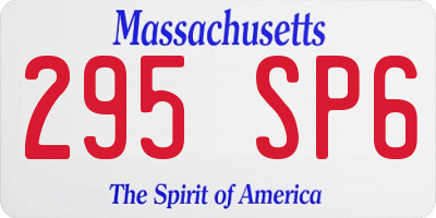 MA license plate 295SP6