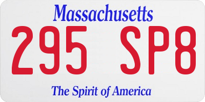 MA license plate 295SP8
