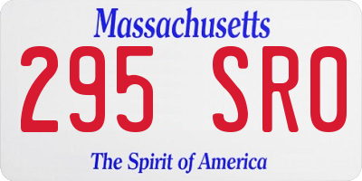 MA license plate 295SR0
