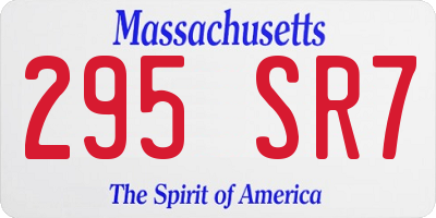 MA license plate 295SR7