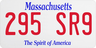 MA license plate 295SR9