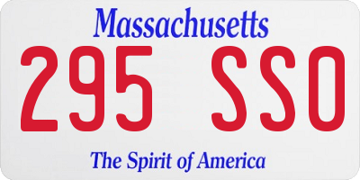 MA license plate 295SS0