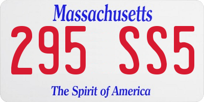 MA license plate 295SS5