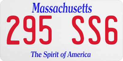 MA license plate 295SS6