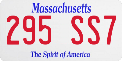 MA license plate 295SS7