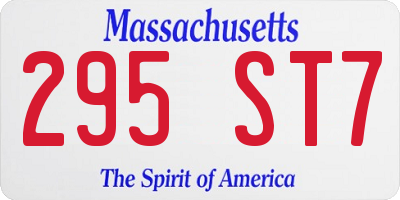 MA license plate 295ST7