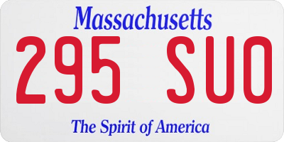 MA license plate 295SU0