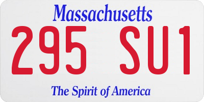 MA license plate 295SU1