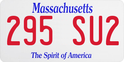 MA license plate 295SU2