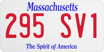 MA license plate 295SV1