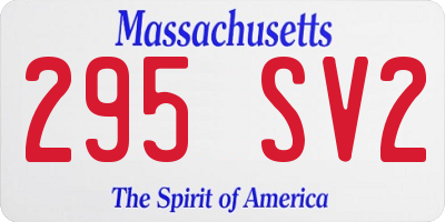 MA license plate 295SV2