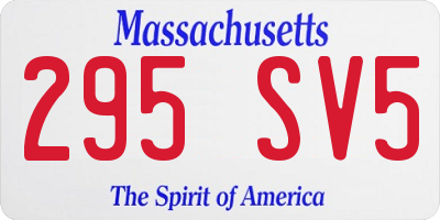 MA license plate 295SV5